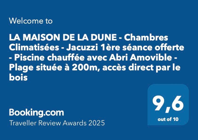 La Maison De La Dune - Chambres Climatisees - Jacuzzi 1Ere Seance Offerte - Piscine Chauffee Avec Abri Amovible - Plage Situee A 200M, Acces Direct Par Le Bois Ла-Куард-сюр-Мер Экстерьер фото